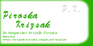 piroska krizsak business card